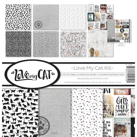 Reminisce Collection Kit 12&#x22;X12&#x22;-Love My Cat